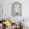 Arched Large 39.37 x 27.56 in Rustic Window Metal Mirror, Windowpane Shaped Decoration Farmhouse Big Wall Mounted Mirrors Boho Decor for Home Living Room Fireplace Entryway Bedroom Bathroom Vanity Corridor
